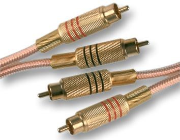 Electrovision B054 Lead, 2 X Phono To 2 X Phono, Gold 5M