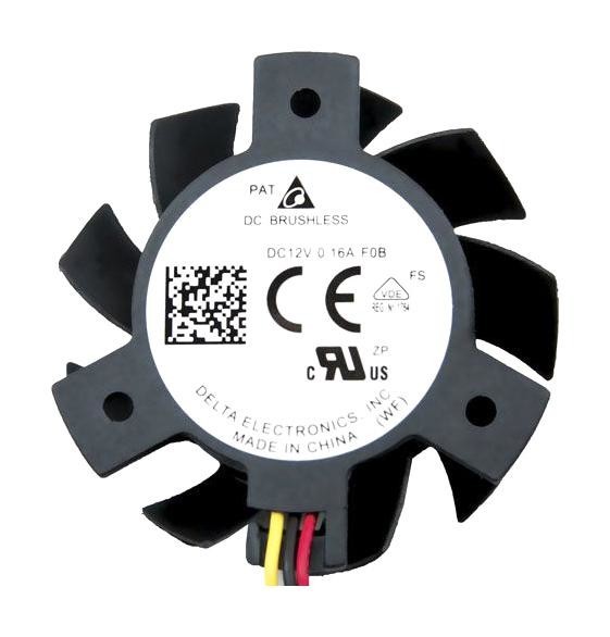 Delta Electronics/fans Asb0412Vha-Af00 Axial Fan, 40mm, 12V, 9.505Cfm, 32.5Dba