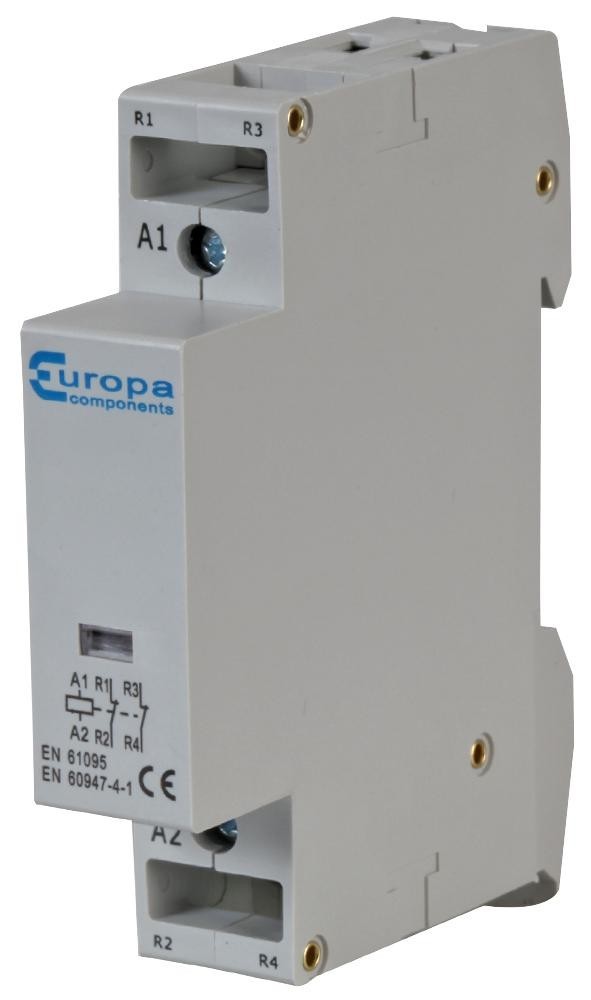 Europa Euc1-20-2P 2 Pole Modular Contactor 20A N/o 230V