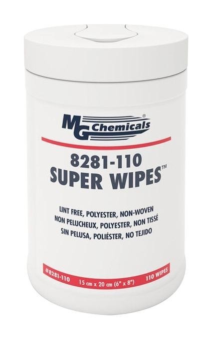 MG Chemicals 8281-110 Wipes, 150mm X 200mm, Tub