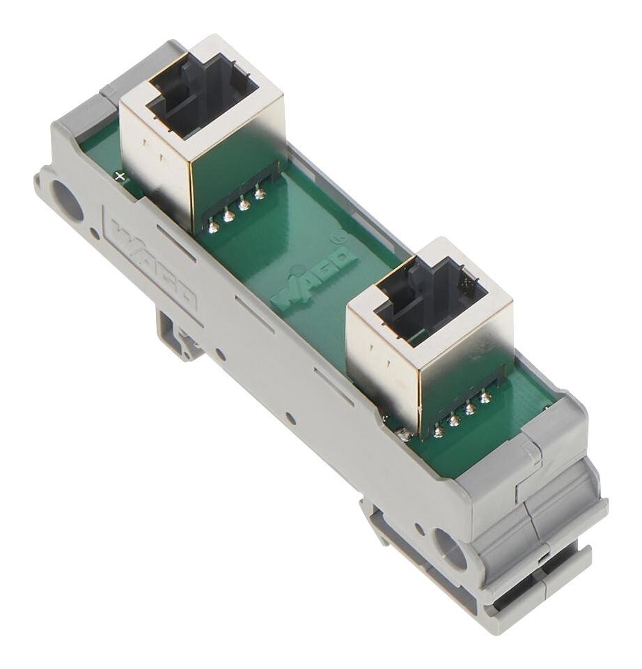 WAGO 289-172 Interface Mod, Rj45 Rcpt-Rj45 Rcpt, 1.5A