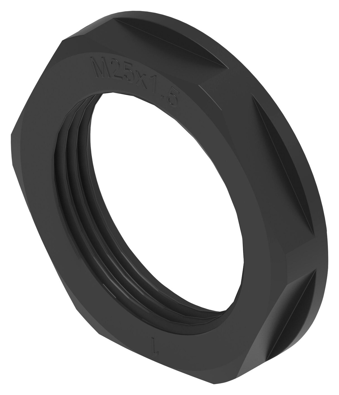 Amp Connectors / Te Connectivity 1Sng607012R0000 Gland Locknut, Pa6, M25, 6mm, Black