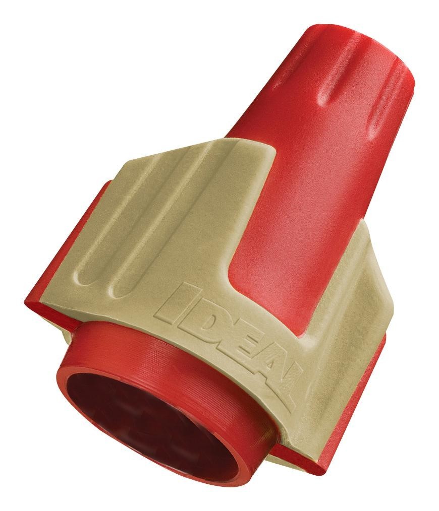 Ideal 30-244J Terminal, Connector, Twist On, Red/tan