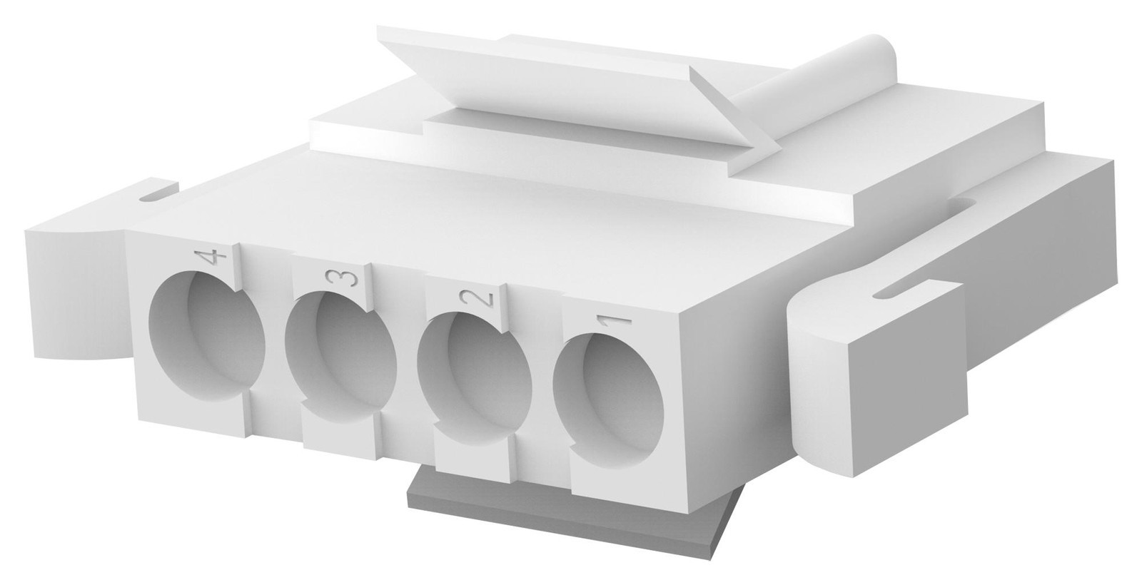 Amp Connectors / Te Connectivity 1-480425-0 Plug Housing, 4Pos, 5.08mm