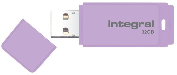 Integral Infd32Gbpaslh Usb Flash Drive 2.0 Pastel-32Gb Lavender