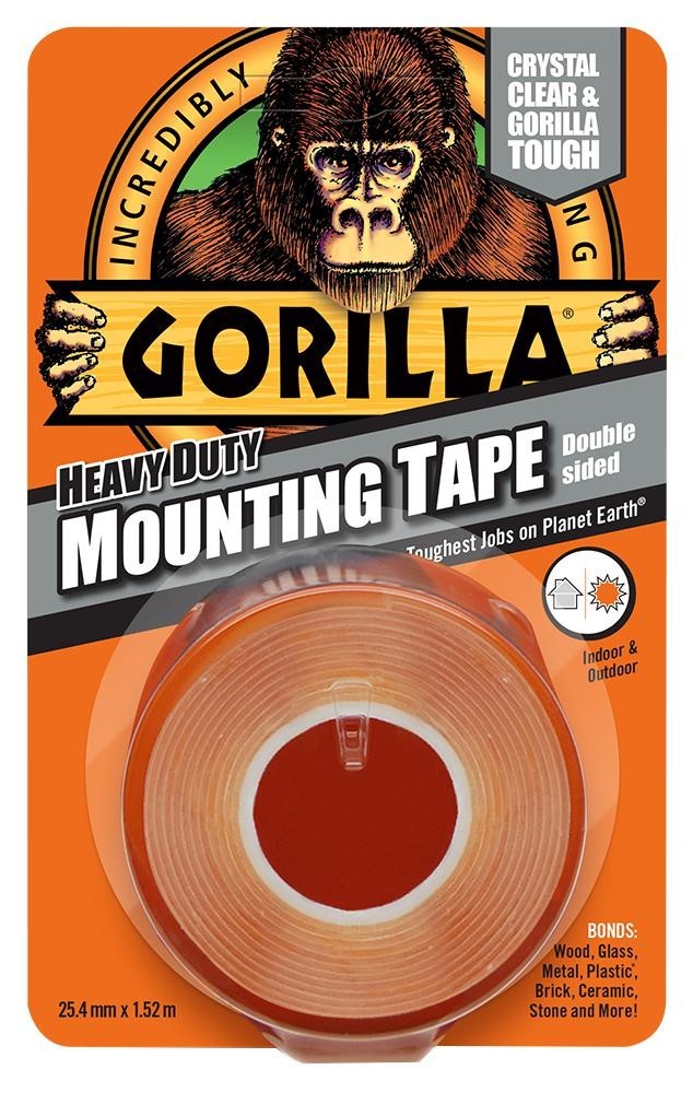 Gorilla 3044101 Double Sided Mounting Tape, 25mm x 1.5M