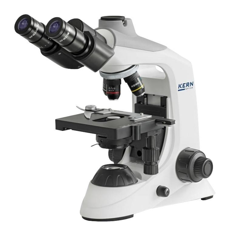 Kern Obe 134 Microscope, Trinocular, 4X/10X/40X/100X
