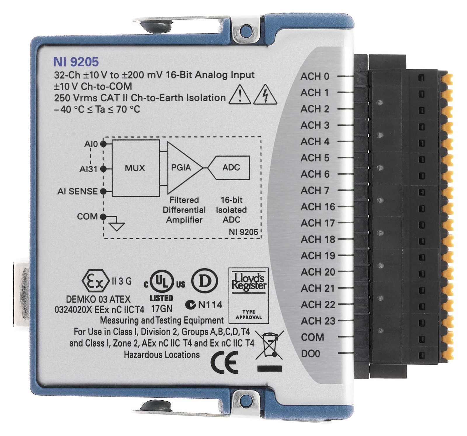 NI 785184-01 NI-9205, Voltage Input Module, 16Bit