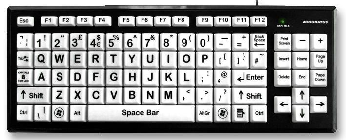 Accuratus Kyb-Mon2Blk-Ucuh Keyboard, Wired, Standard, Usb