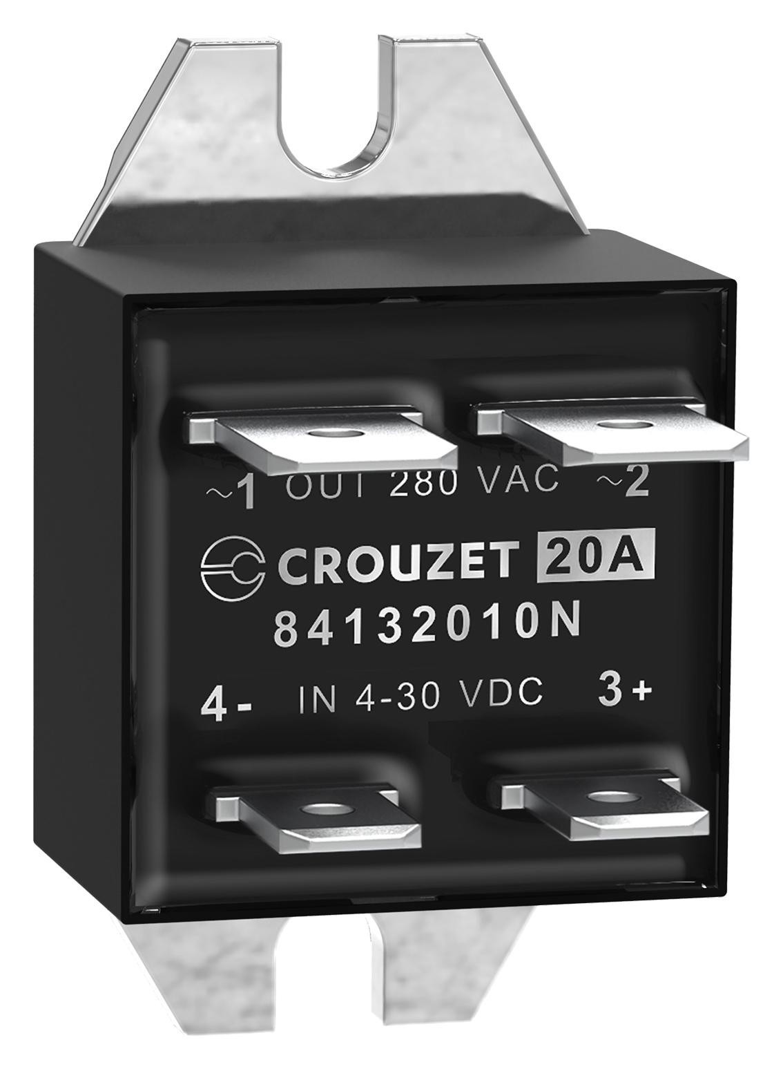 Crouzet 84132010N Solid State Relay, 20A, 4-30Vdc, Panel