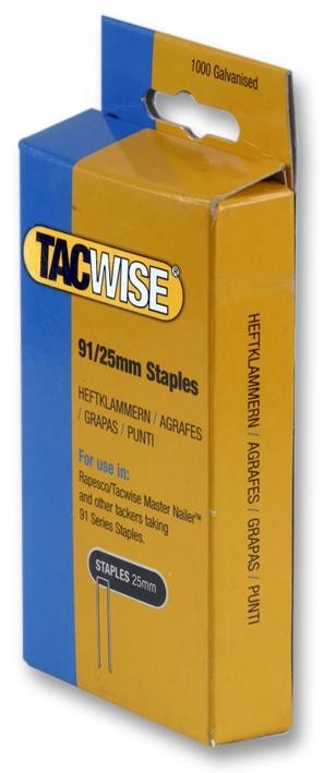 Tacwise Plc 0285 Staples, 91/25mm, (Pk 1,000)