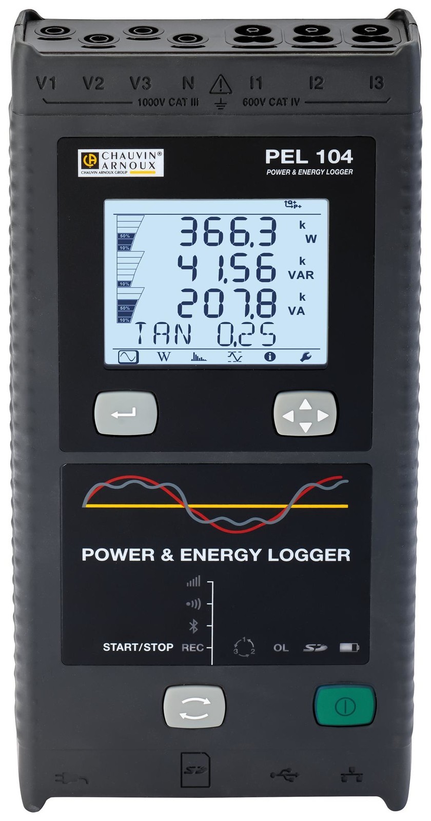 Chauvin Arnoux Pel104 Plus Data Logger, Current/voltage, 6-Ch