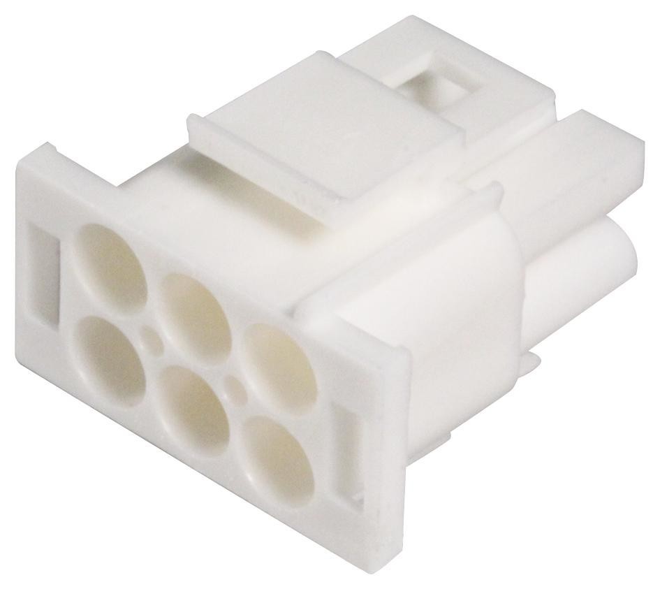 Amp Connectors / Te Connectivity 350715-4 Connector Housing, Plug, 6 Way, Nylon