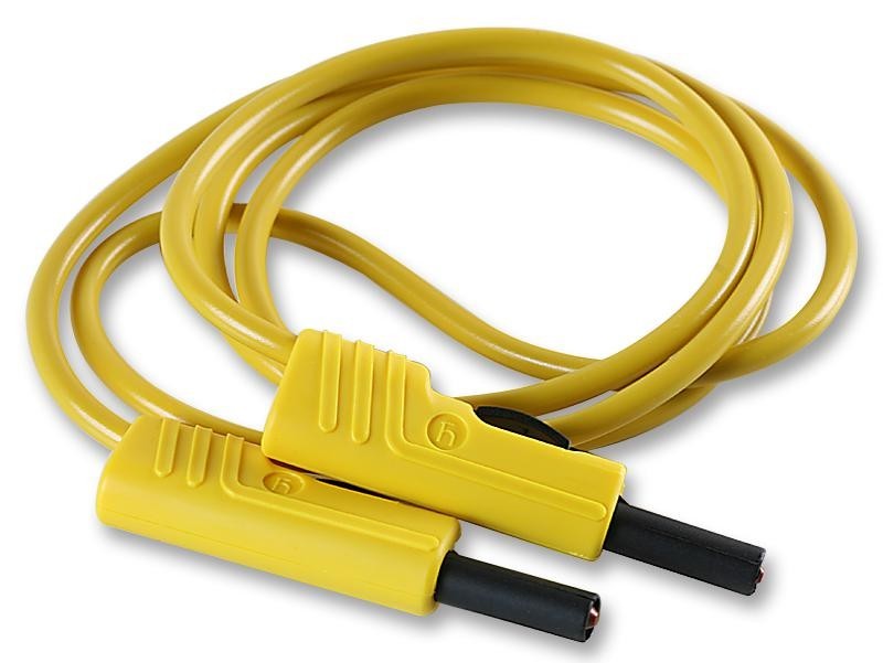 Hirschmann Test And Measurement 973646103 Test Lead, Yellow, 1M, 60V, 16A