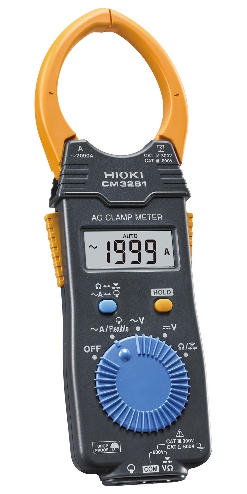 Hioki Cm3281 Clamp Meter, Mean Value, 2Ka, 600V