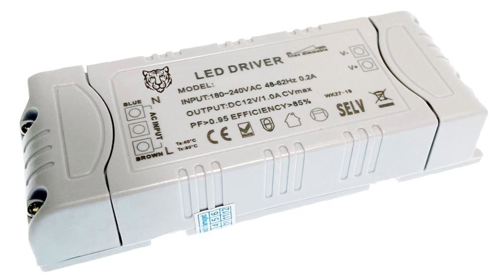 Tiger Power Supplies Led-Driver-12V-36W-Dim Led Driver, Constant Voltage, 40W