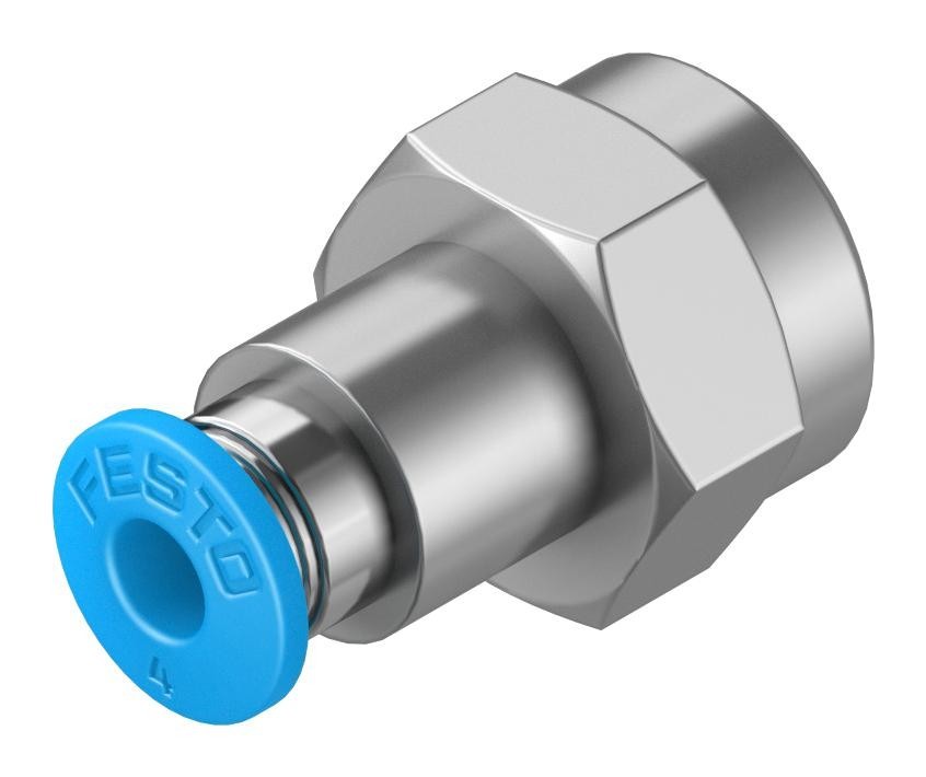 Festo Qsf-1/8-4-B Push-In Fitting, 4mm, G1/8, 9.7mm