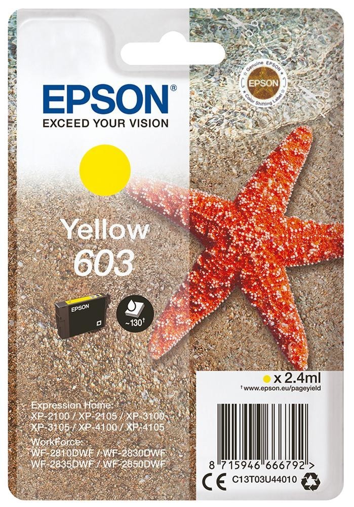 Epson C13T03U44010 Ink Cartridge, T03U4, Yellow, Epson