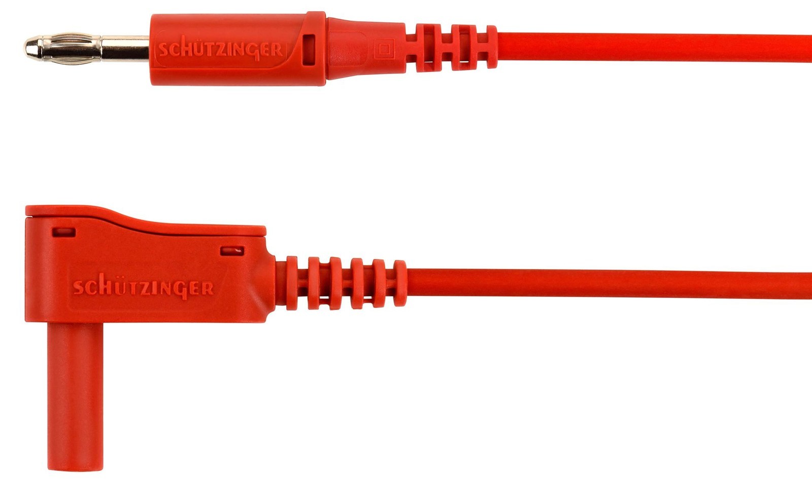 Schutzinger Al 7622 NI / 2.5 / 200 / Rt Test Lead, 4mm Plug-R/a Banana Plug, 2M