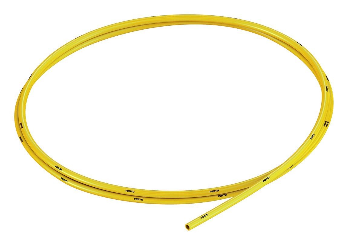 Festo Pun-H-3X0,5-Ge Plastic Tubing, 10Bar, Pu, 50M, Yellow