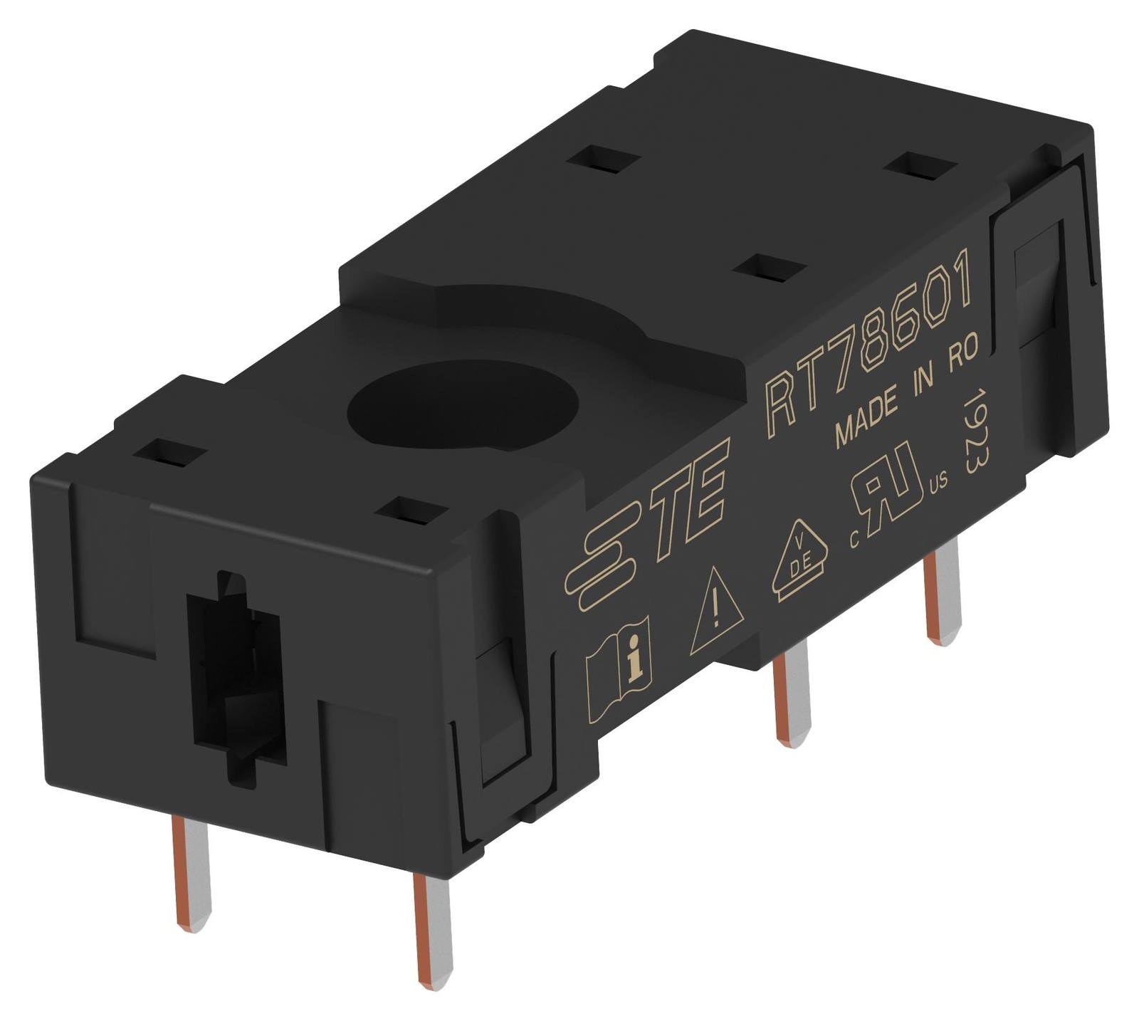 Schrack / Te Connectivity 1860990-1 Relay Socket, 5 Pin, 250Vac, Tht