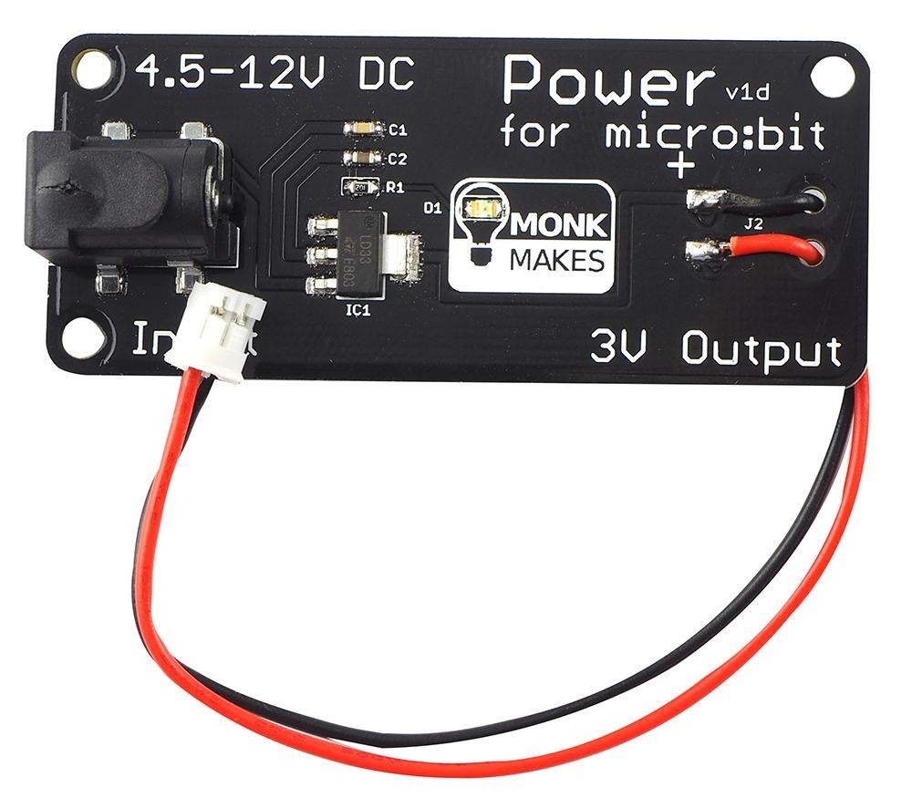 Monkmakes Sku00074 Add On Board, Power For Micro: Bit