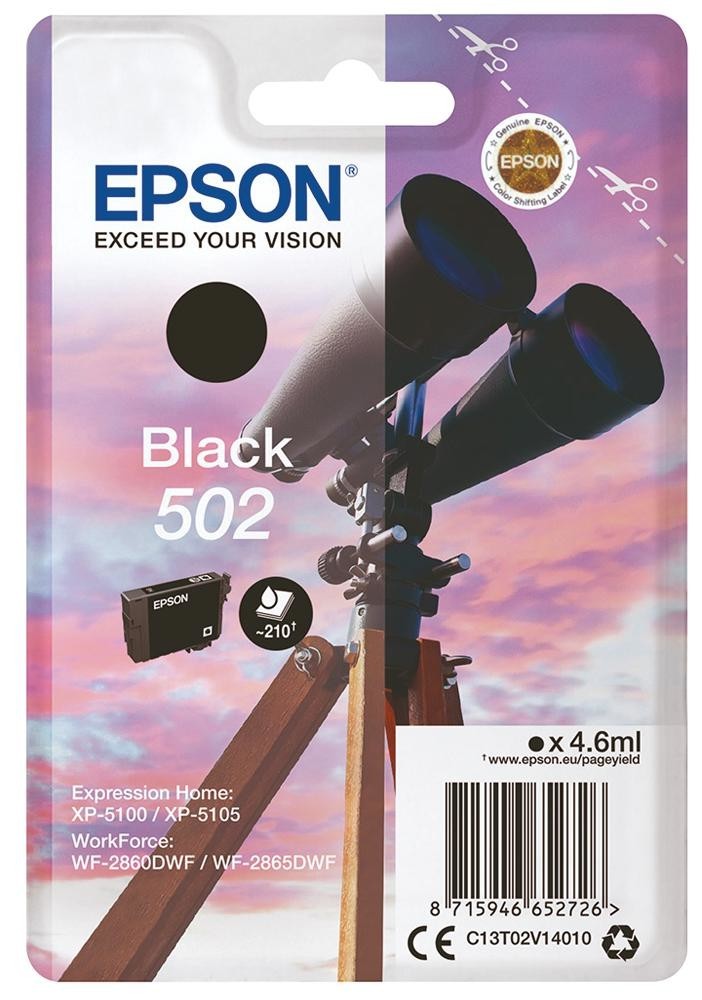 Epson C13T02V14010 Ink Cartridge, T02V1, Black, Epson