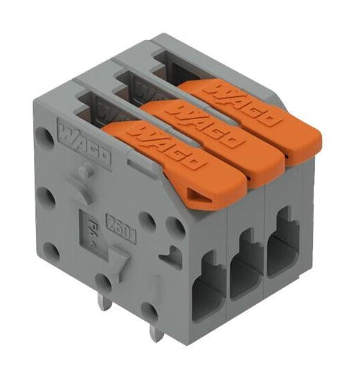 WAGO 2601-1103 Terminal Block, Wire To Brd, 3Pos, 16Awg