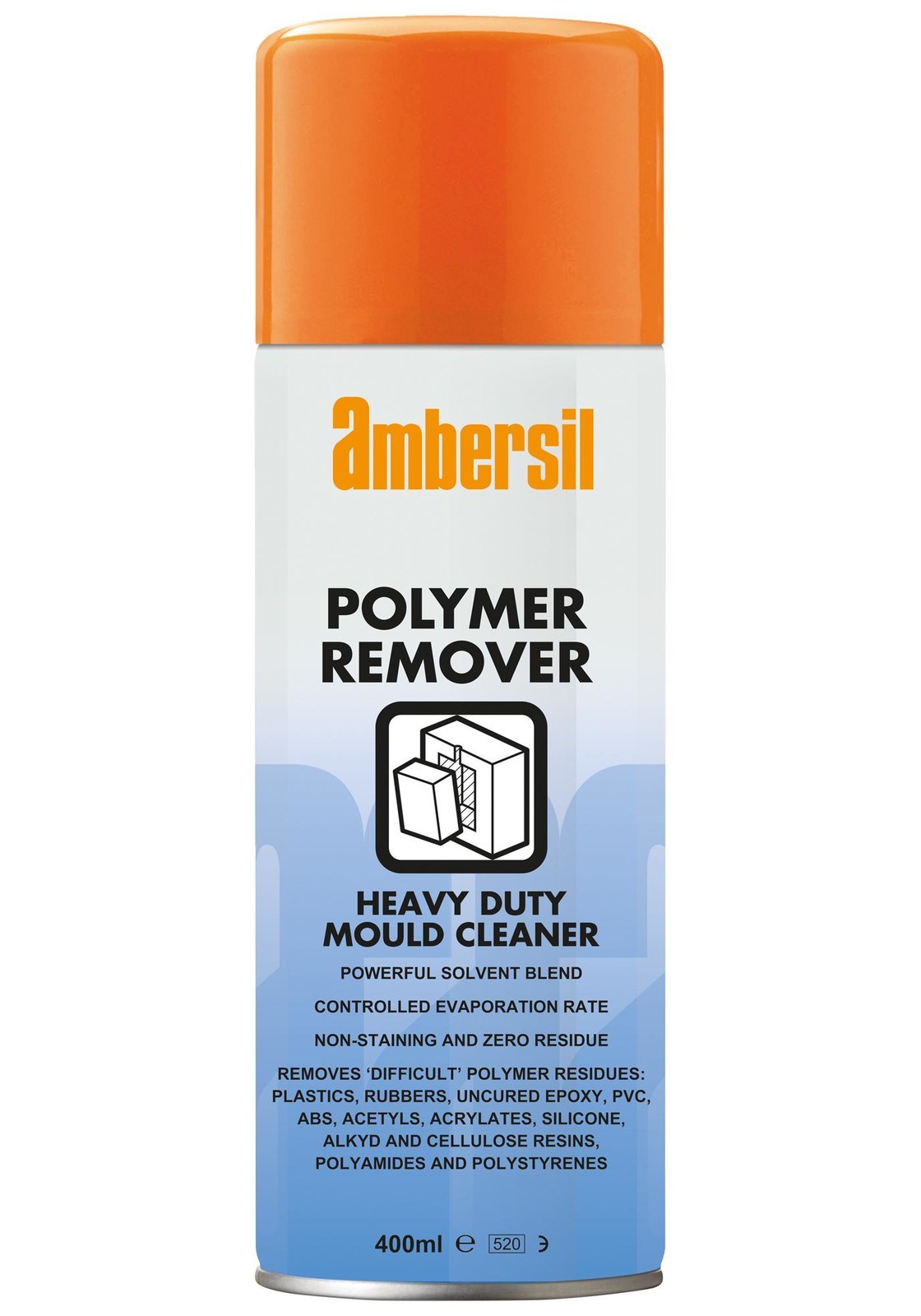 Ambersil Polymer Remover, 400Ml Cleaner, Mould, Aerosol, 400Ml
