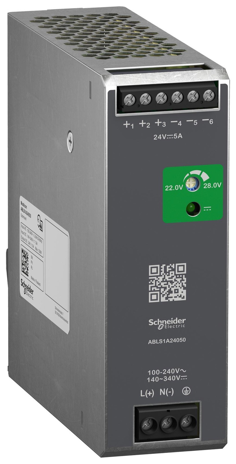 Schneider Electric Abls1A24050 Power Supply, Ac-Dc, 1 O/p, 24V, 5A