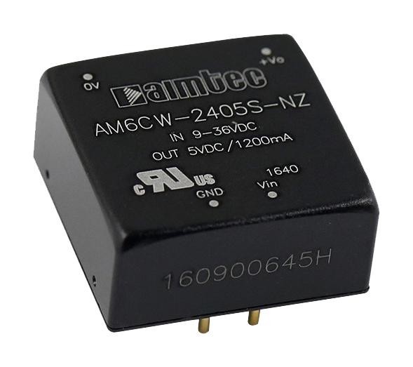 Aimtec Am6Cw-2405D-Nz-Std Dc-Dc Converter, 5V, -5V, 0.6A, -0.6A