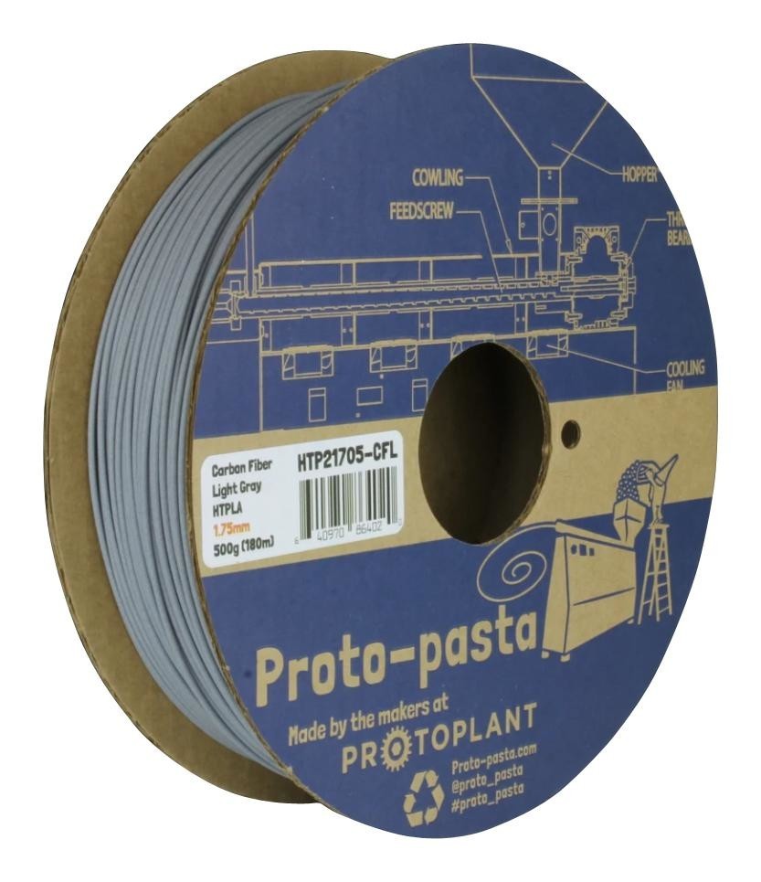Protopasta Htp22805-Cfl 3D Filament, 2.85mm, Htpla Cf, Gry, 500G