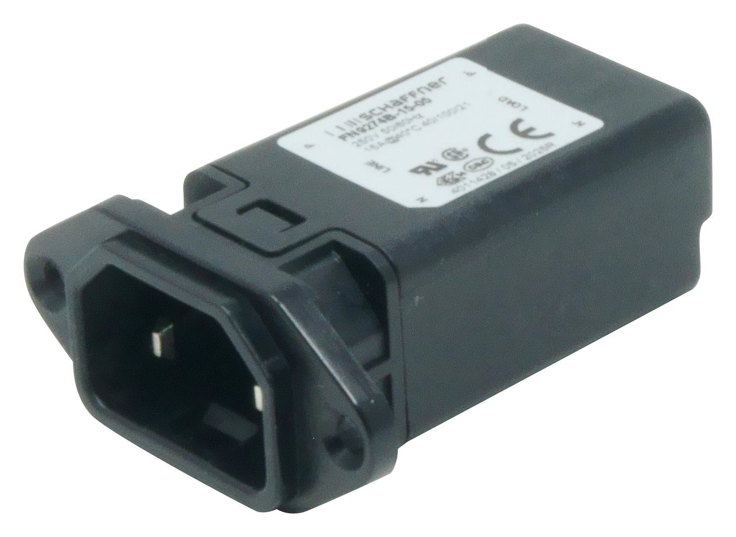 Schaffner Fn9274B-15-05 Power Connector, Iec C18 Inlet, 15A, Qc