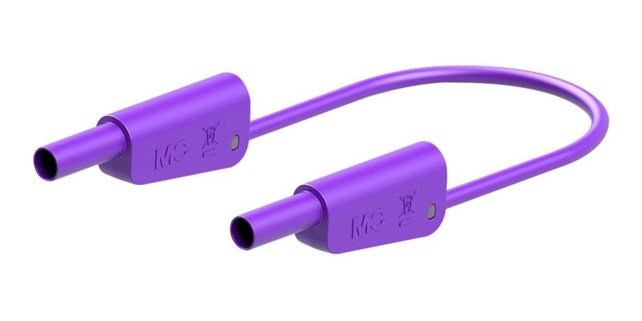 Staubli 66.2017-10026 Stackable 4mm Banana Plug, Violet, 1M