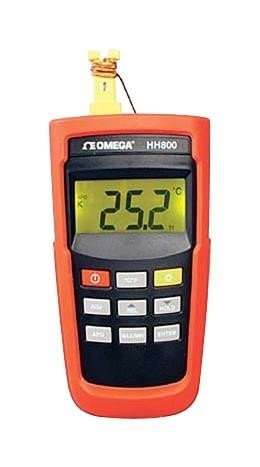 Omega Hh801A Temp Thermometer, -200 To 1372Deg C