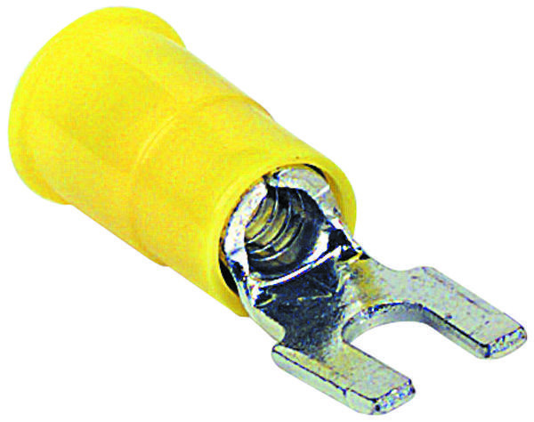 Multicomp Cbs-Dy-1006 Terminal, Spade/fork, #6, Crimp, Yellow