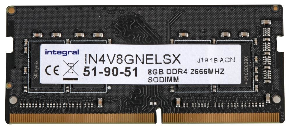 Integral In4V8Gnelsx Memory,8Gb Ddr4 Sodimm,pc4-21333 2666Mhz