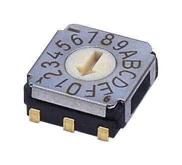 NIDEC Components Sa-7050Ta Rotary Coded Sw, 16 Pos, 0.1A, 5Vdc, Smd