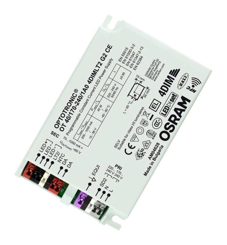 Osram Ot40/170-240/1A0-4Dimlt2-G2-Ce Led Driver, Constant Current, 40W