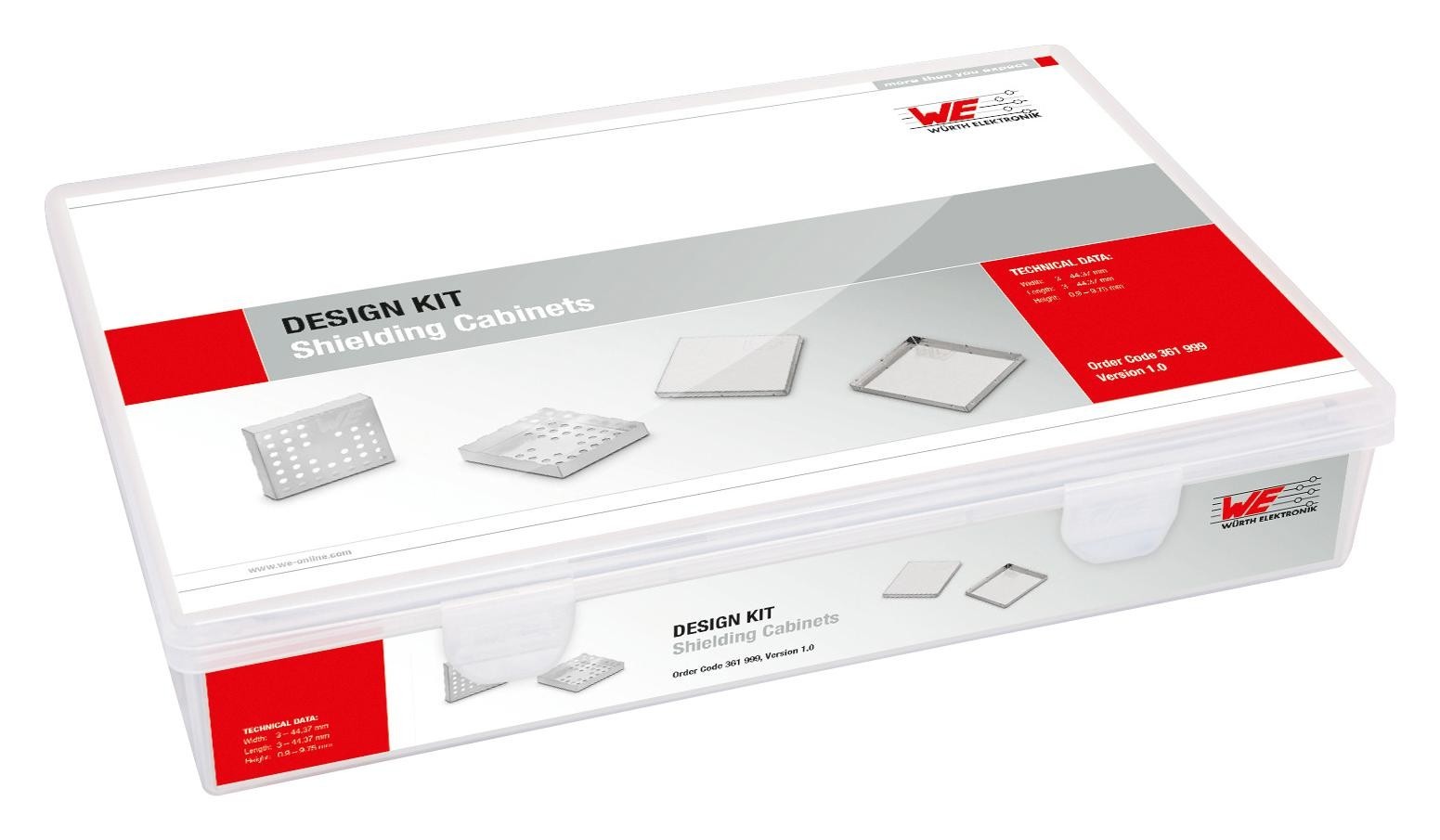 WÃ¼rth Elektronik 361999 Shielding Cabinet Assortment