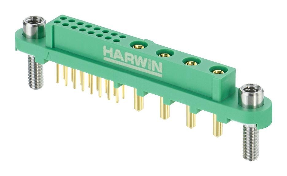 Harwin G125-Fv116F3-04Ab000P Connector, Mixed Layout, Rcpt, 4+16 Pos, Tht
