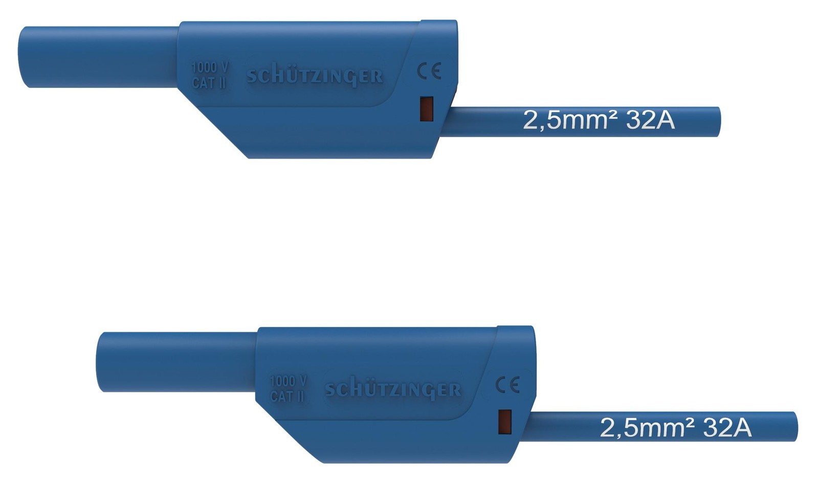 Schutzinger Di Vsfk 8500 / 2.5 / 50 / Bl 4mm Banana Plug-Sq, Shrouded, Bl, 500mm
