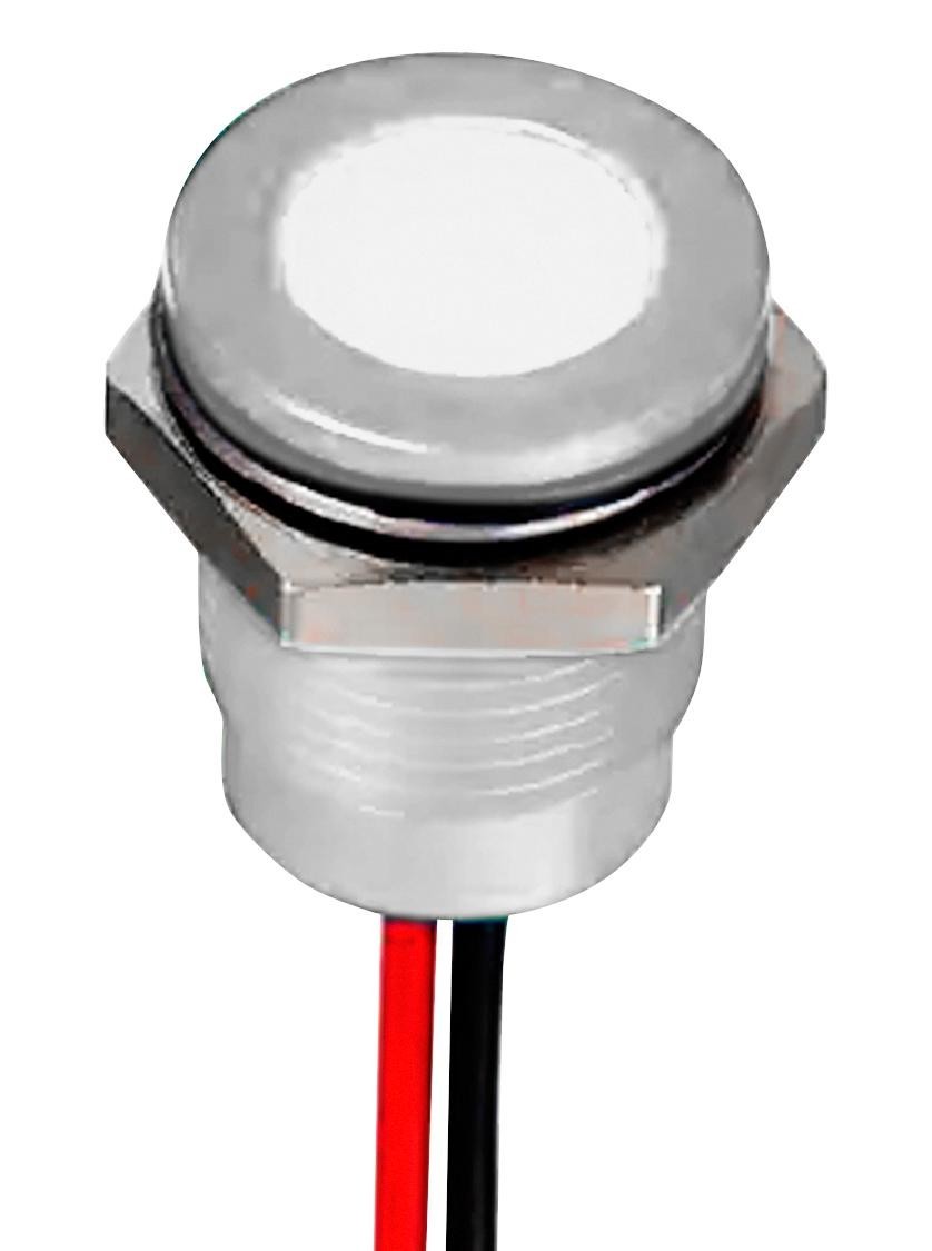 APEM Q14F1Bxxw02E Led Panel Indicator, White, 14mm, 3.3V