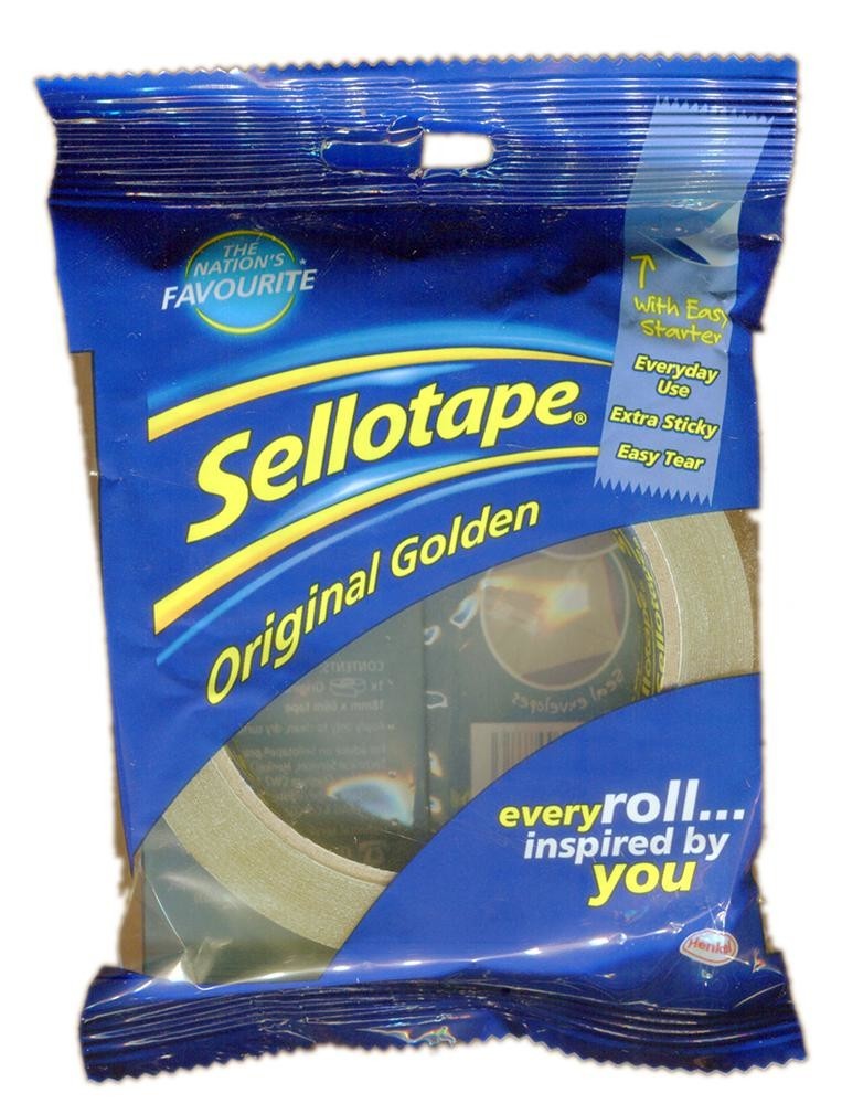 Sellotape H3955907 Tape, Original Golden, 24mm x 50M