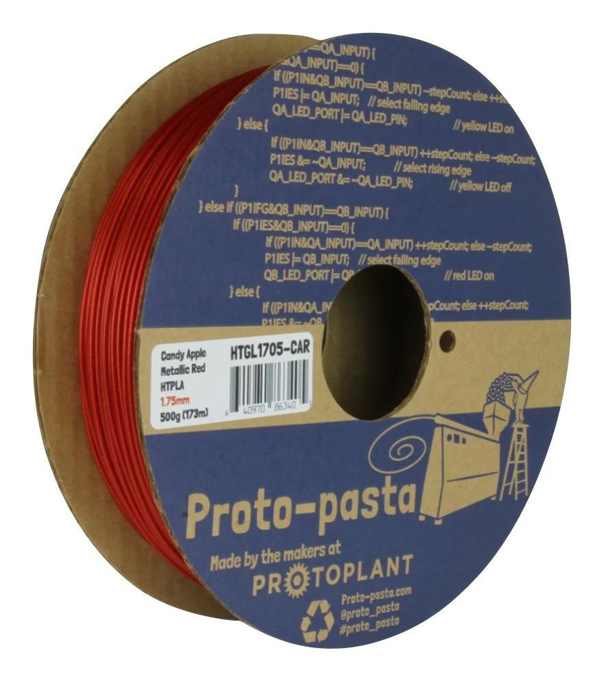 Protopasta Htgl2805-Car 3D Filament, 2.85mm, Htpla, Red, 500G