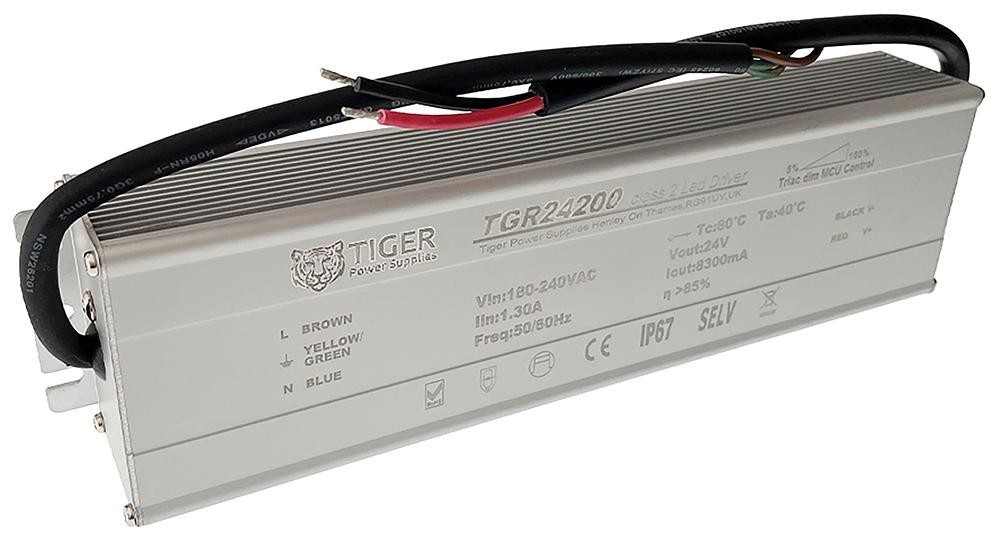 Tiger Power Supplies Tgr24200 Led Driver, Constant Voltage, 200W