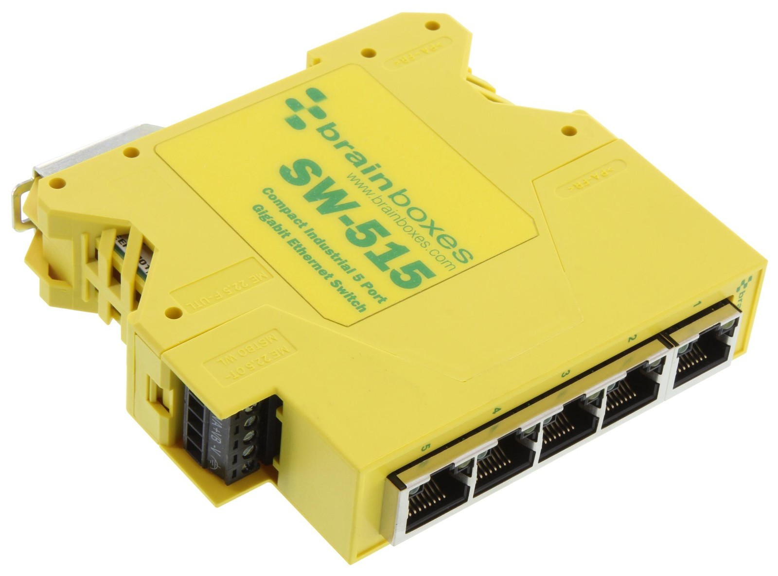 Brainboxes Sw-515. Compact Gigabit Enet Switch, Rj45 X 5