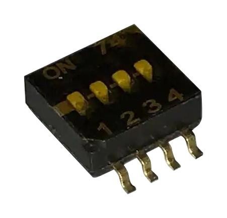 Cts 218-4Lpstr Dip Switch, 0.1A, 50Vdc, 4Pos, Smd