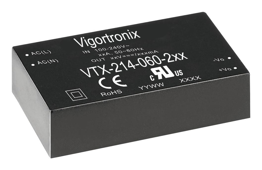 Vigortronix Vtx-214-060-212 Power Supply, Ac-Dc, 12V, 5A