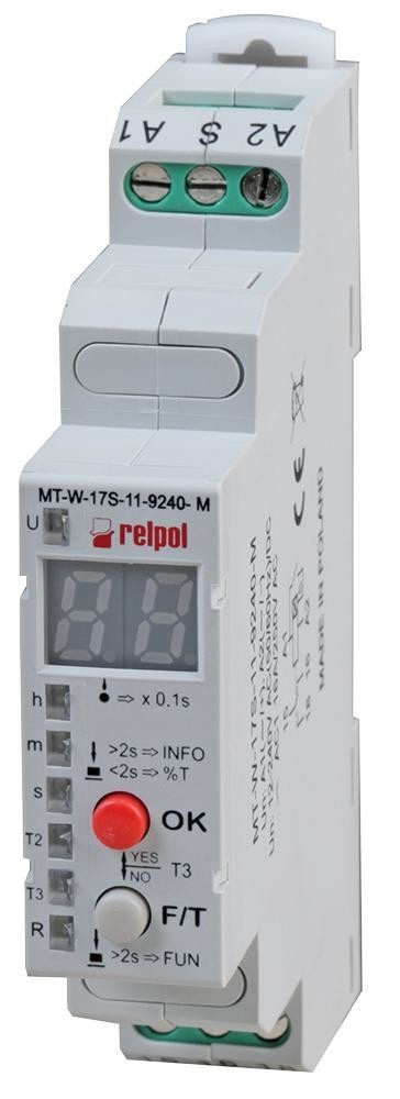 Relpol Mt-W-17S-11-9240-M Digital Timer, 12/240V, 22Functions, 10A